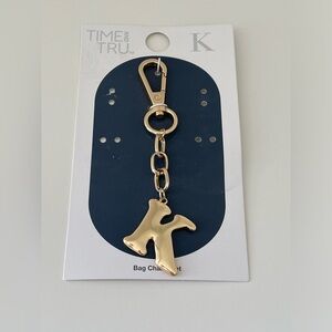Gold Initial K Bag Charm by Time and Tru